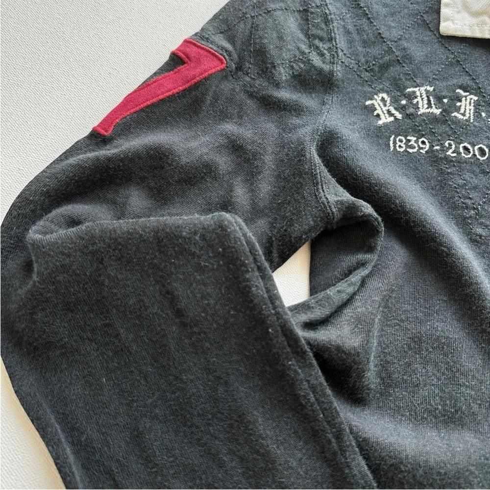 Ralph Lauren Rugby 2004 Polo Long Sleeve Shirt Medium Crest Embroidered Vintage - Picture 10 of 11